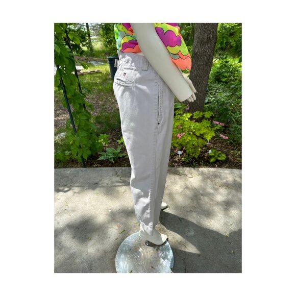Y2K Tommy Hilfiger Belt Back Trousers Pants Suspender Buttons Straight Leg - Picture 3 of 12